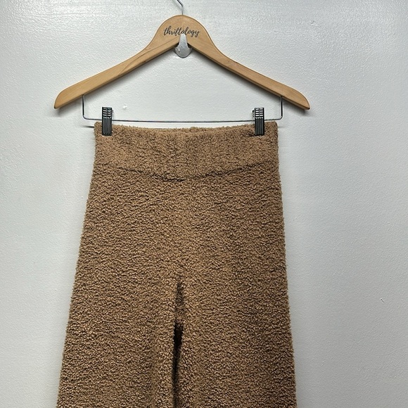 Skims Pants Wide Leg Teddy Soft Knit Pull On Elastic Stretch Waist Tan Size XS - Picture 3 of 8